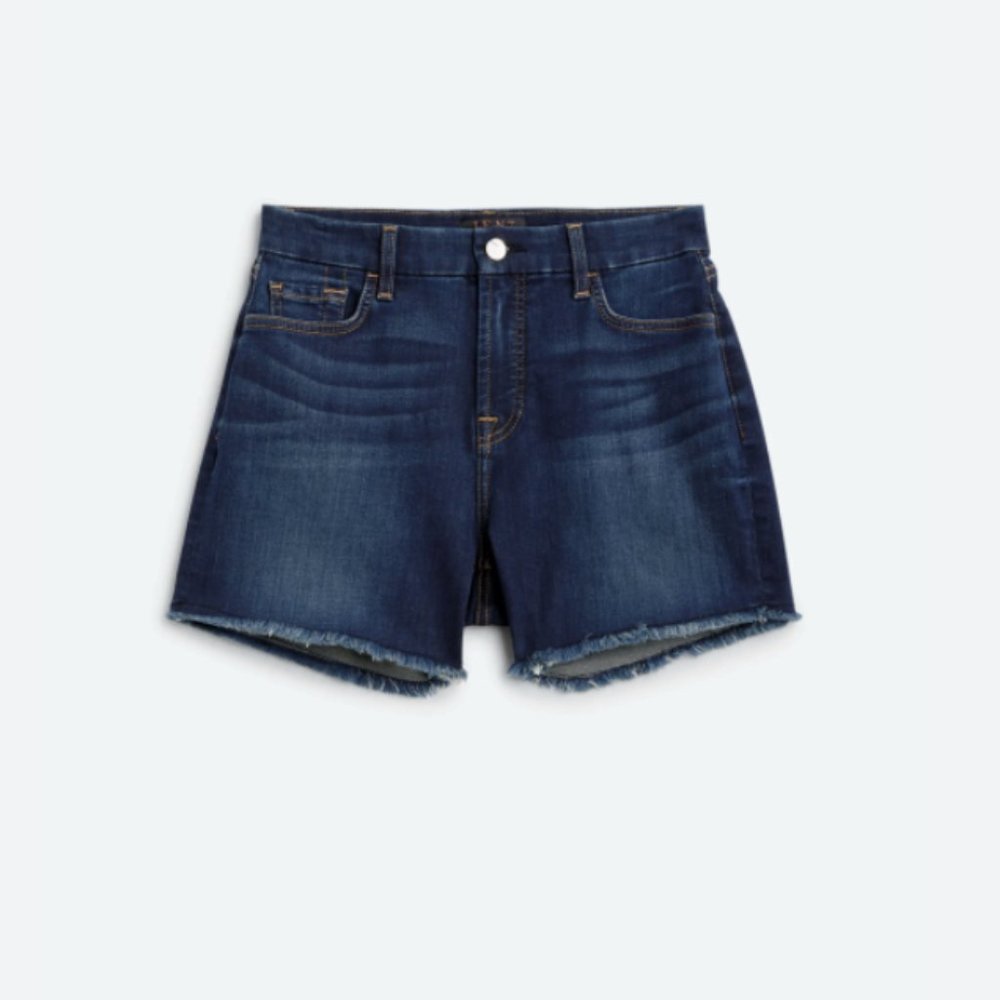 NWT JEN7 BY 7 FOR ALL MANKIND Teresa Fray Hem Short Size 8
